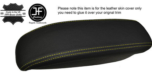 Yellow stitching armrest lid - stitching,