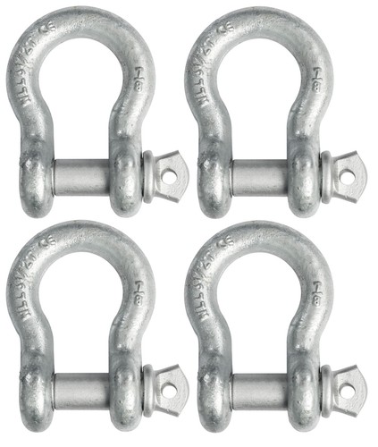 Bow shackle d ring - 7/8",