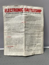 MB Computer Electronic Battleship Vintage ORIGINAL INSTRUCTIONS ONLY 1978