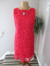 WALLIS RED LACE DRESS SIZE 16