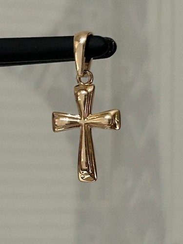 14ct rose gold cross - rose,