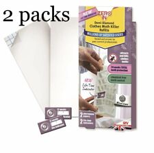 Zero In Demi-Diamond Clothes Moth Killer Refills Pads Stickers Replacement 2 pac