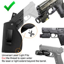 Tactical Universal IWB OWB Belt Pistol Gun Holster for Pistol with Light / Laser
