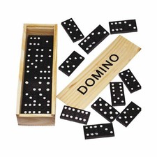 28-Piece Wooden Dominoes Set -