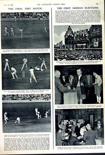 Old vintage print 1949 cricket - 1949,