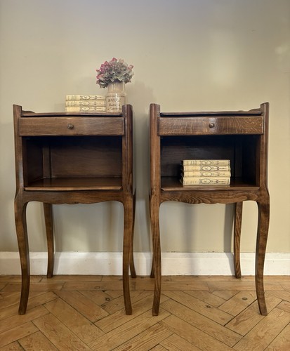 Pair french vintage bedside - of,