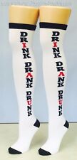 Drink Drank Drunk Over Knee Socks Novelty Fancy Dress Pub Golf Hen Night Party
