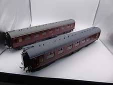 2  X EXLEY O GAUGE BR Ex LMS MAROON CORRIDOR COACHES
