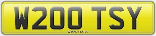 Number plate w200 tsy - number,