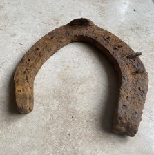 Large Dray - VINTAGE RUSTY OLD LUCKY HORSE SHOE VERY OLD - Metal Detector Found