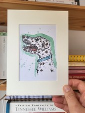 Dalmatian dog painted