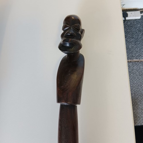 African tribal walking stick - african,