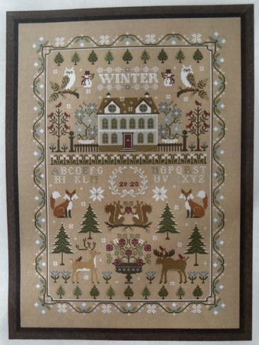 Forest winter cross stitch - winter,