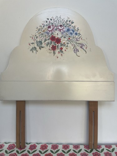 Pair vintage hand painted - of,