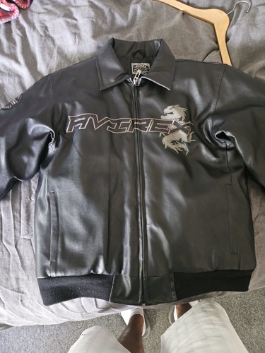 Avirex black faux leather - avirex,