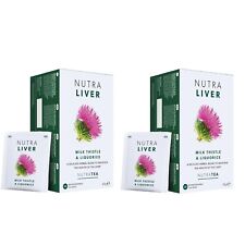 Nutra Tea Liver Biodegradable Herbal 20 Teabags, Liver Detox & Cleanse TWIN PACK