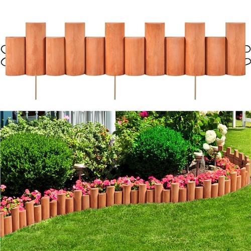 Wooden short fences garden log - fences,