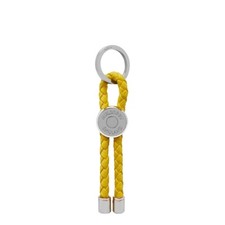 MULBERRY Citrus Yellow Braided Loop Leather Keyring