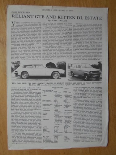 Reliant scimitar gte kitten - reliant,