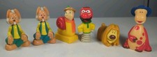 Vintage Magic Roundabout Pencil Toppers Zebedee, Ermintrude, Brian, Dougal Dylan