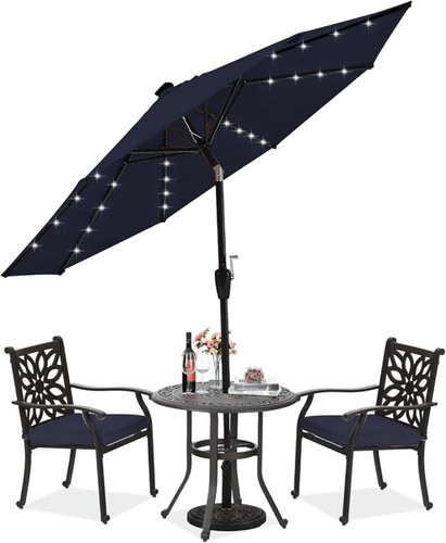 Solar patio umbrella - umbrella, led