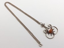 Vintage Ortak Banded Agate Pendant Necklace By Malcolm Gray 1976 17g