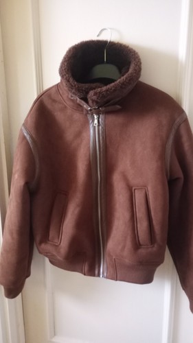 Brown suedette fleece lined - suedette,