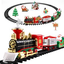 Xmas Train Set Toys Holiday Festive CHRISTMAS EXPRESS Track Light & Sounds Gift