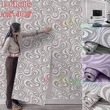 3D Wave Damask Wallpaper Roll