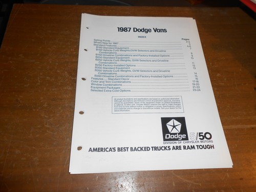 Vintage 1987 dodge vans - vintage,