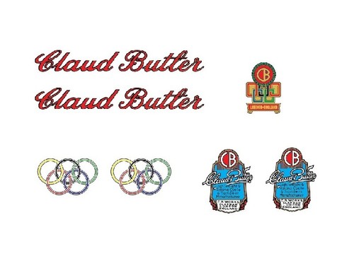 Claud butler bicycle decals - claud,