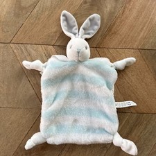 Kaloo Bunny Rabbit  Baby Comforter Soft Toy Blankie striped aqua 2016