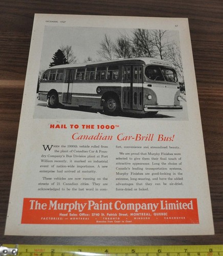1947 canadian car brill bus - canadian,
