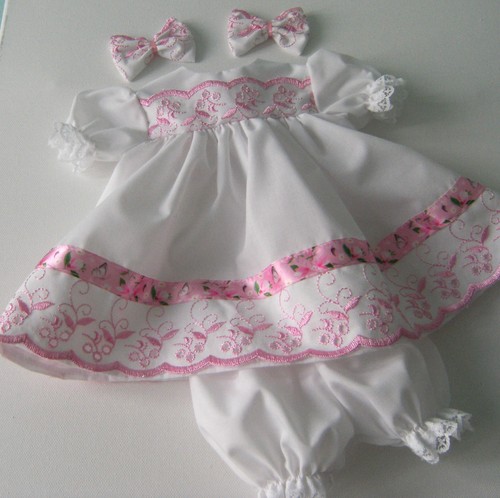 White pink dress clips - white-pink, &