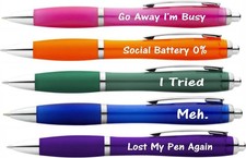 5 Pack Ballpoint Pens, 1.0 Mm