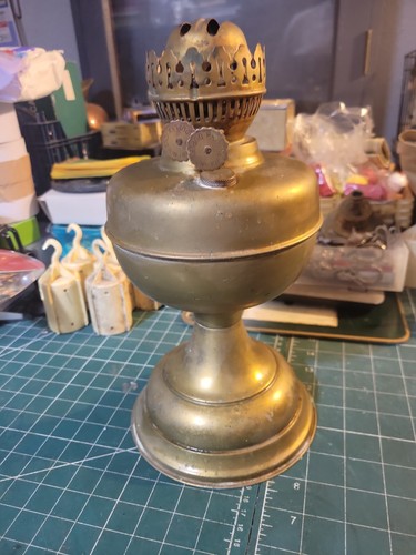 Vintage duplex oil lamp brass - duplex,