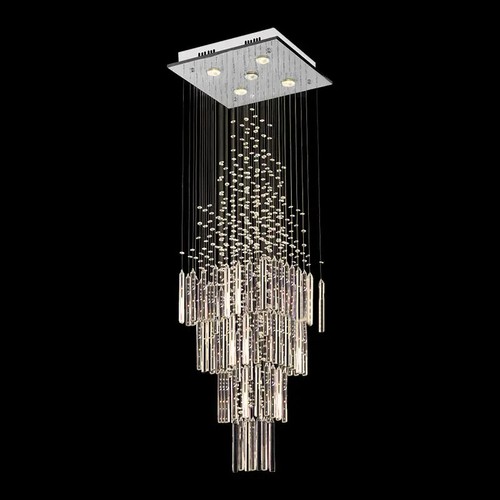 Square chandelier staircase - chandelier,