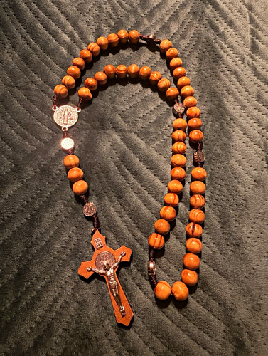 Wooden christian rosary beads - christian,