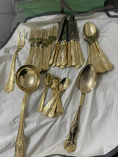 Vintage Gold-plated Luxury Cutlery , 43 pieces,