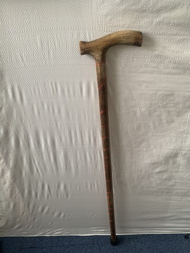 Wooden walking stick hand - , made
