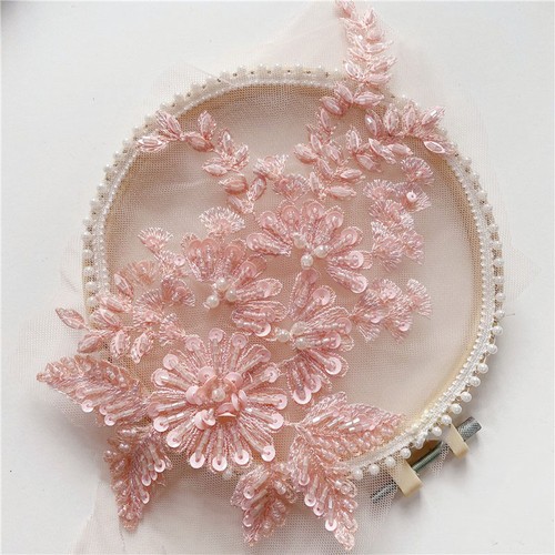 Beaded floral applique - beaded,