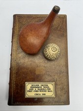 Golf Ball & Club Head Paperweight Ornament. Heavy book base