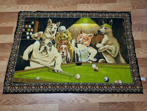 Vintage pool playing - playing, dogs