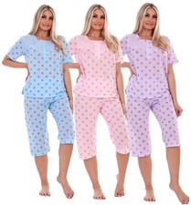Ladies Capri Pyjama Set Floral