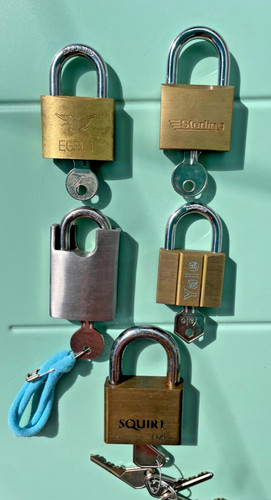 Padlocks with keys job - with,