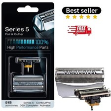 New 51S Replacement Shaver Head Foil Cutter for Braun Series 5 and 8000 Series