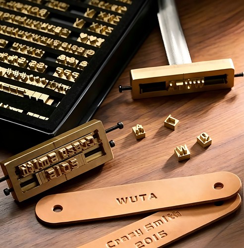 Brass leather carving printing - brass,