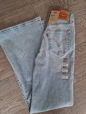 Womens Blue Levis Ribcage Bell
