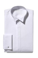 Mens White Pleated Front Wing