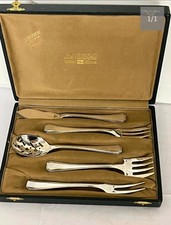 Christofle France Vintage 5 Piece Silver Plate Sweets/Desserts (mignardises) Set